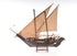 27" Wood Brown Dhow Hand Painted Decorative Boat