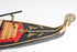 8" Black and Red Venetian Gondola Hand Painted Decorative Boat