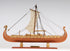 13" Wood Brown Drakkar Viking Hand Painted Boat