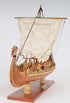 13" Wood Brown Drakkar Viking Hand Painted Boat