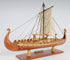 13" Wood Brown Drakkar Viking Hand Painted Boat