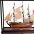 39" Wood Brown HMS Surprise 1796 Table Top Display Case Hand Painted Model Boat