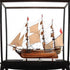 69" Wood Brown HMS Surprise 1796 Hand Painted Decorative Boat with Case