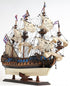 22" Blue and Brown 1700 Goto Predestination Medium Boat Hand Painted Decorative Boat