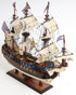 22" Blue and Brown 1700 Goto Predestination Medium Boat Hand Painted Decorative Boat