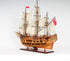 34" Wood Brown HMS Endeavour 1768 Open Hull Hand Painted Decorative Boat