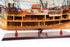 34" Wood Brown HMS Endeavour 1768 Open Hull Hand Painted Decorative Boat