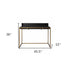 46" Black And Gold Writing Desk