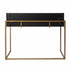 46" Black And Gold Writing Desk