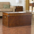 39" Brown Manufactured Wood And Metal Rectangular Coffee Table