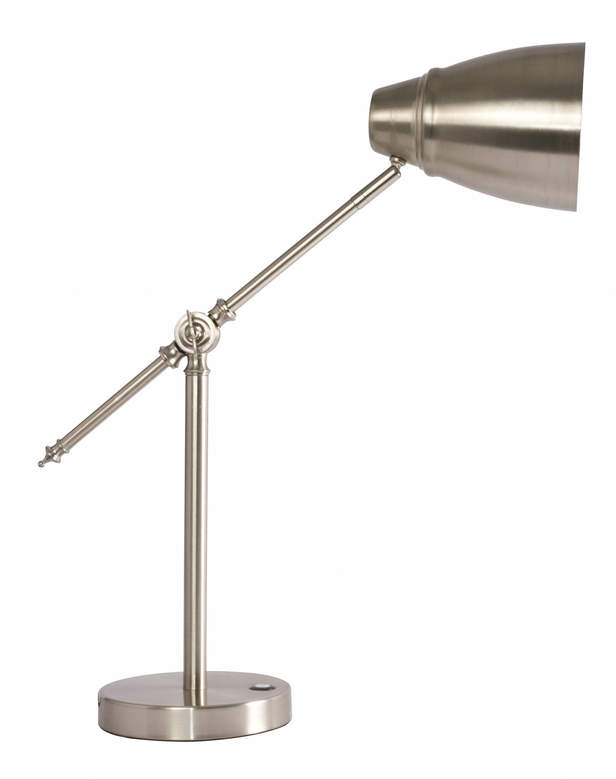 Brushed Silver LED Adjustable Desk Lamp