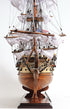 30" Wood Brown 1797 USS Constitution Medium Open Fron Display Case Hand Painted Model Boat