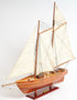 28" Wood Brown America 1851 Yacht Hand Painted Sculpture