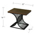 19" Black And Brown Manufactured Wood And Iron Rectangular End Table