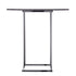 25" Silver And Gray Expandable Rectangular End Table