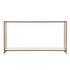 56" Clear and Gold Glass Floor Shelf Console Table With Storage