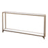 56" Clear and Gold Glass Floor Shelf Console Table With Storage