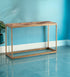 48" Natural Reclaimed Wood and Metal Frame Console Table