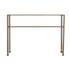 43" Clear and Gold Glass Console Table With Storage