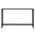 56" Black Mirrored Glass Console Table