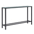 56" Black Mirrored Glass Console Table