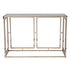 44" Champagne and Gold Faux Marble Frame Console Table