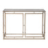 44" Champagne and Gold Faux Marble Frame Console Table