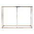 42" Clear and Gold Glass Frame Console Table