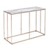 42" Clear and Gold Glass Frame Console Table