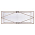 42" Clear and Gold Glass Frame Console Table