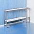 52" Clear and Silver Glass Mirrored Frame Console Table With Storage