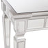 45" Silver Mirrored Glass Free Form Console Table