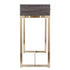 48" Gray and Gold Sled Console Table With Storage