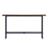 56" Espresso and Black Console Table