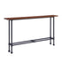 56" Espresso and Black Console Table