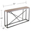 52" Taupe and Gray Faux Stone Frame Console Table