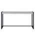 54" White and Black Distressed Sled Console Table