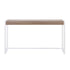 54" Gray Brown and White Sled Console Table