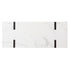 39" White and Black Faux Marble Sled Console Table