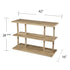 42" Natural Floor Shelf Console Table With Storage