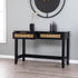 48" Black Console Table With Storage