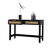 48" Black Console Table With Storage