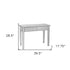 40" Silver Mirrored Glass Console Table With Storage