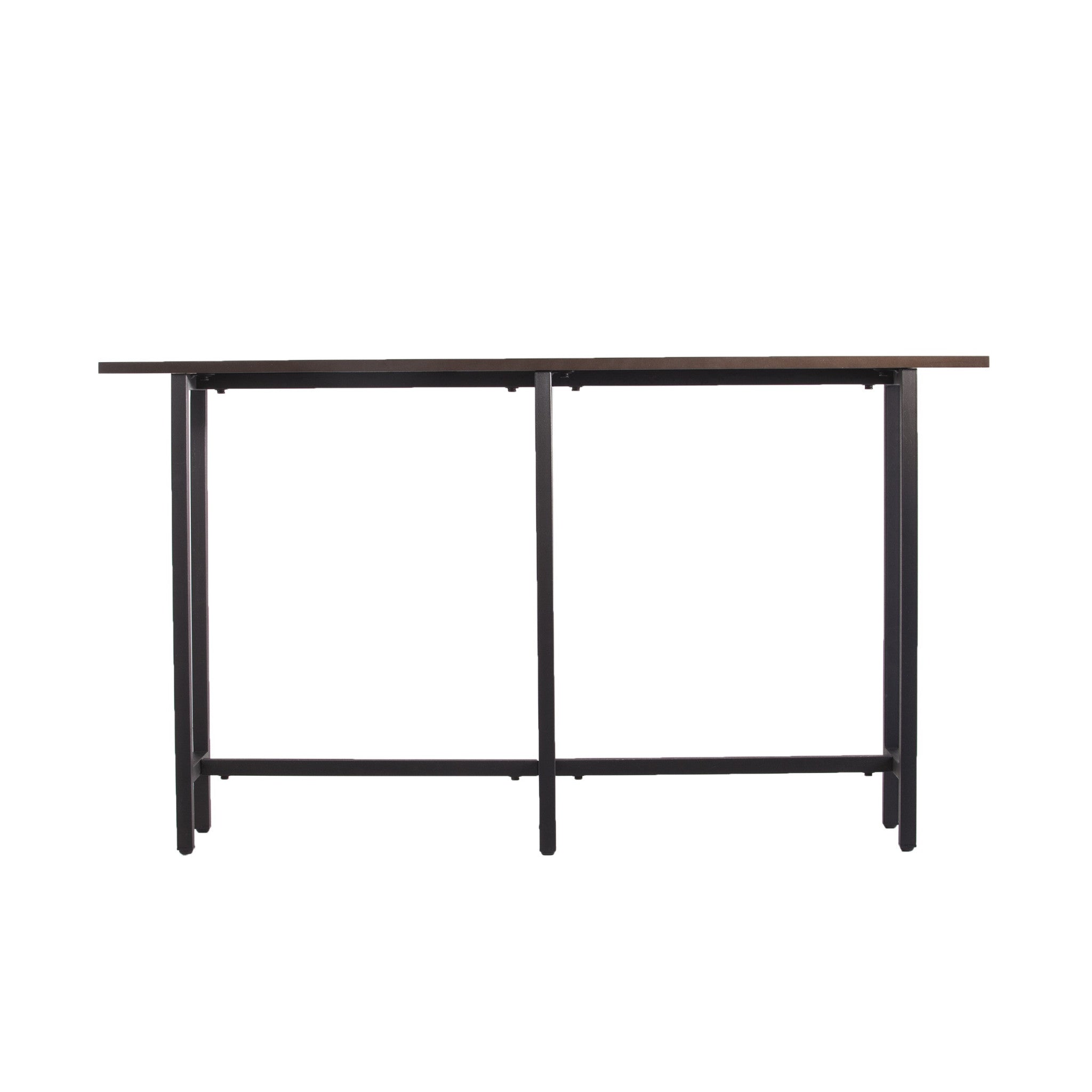 54" Espresso and Black Frame Console Table