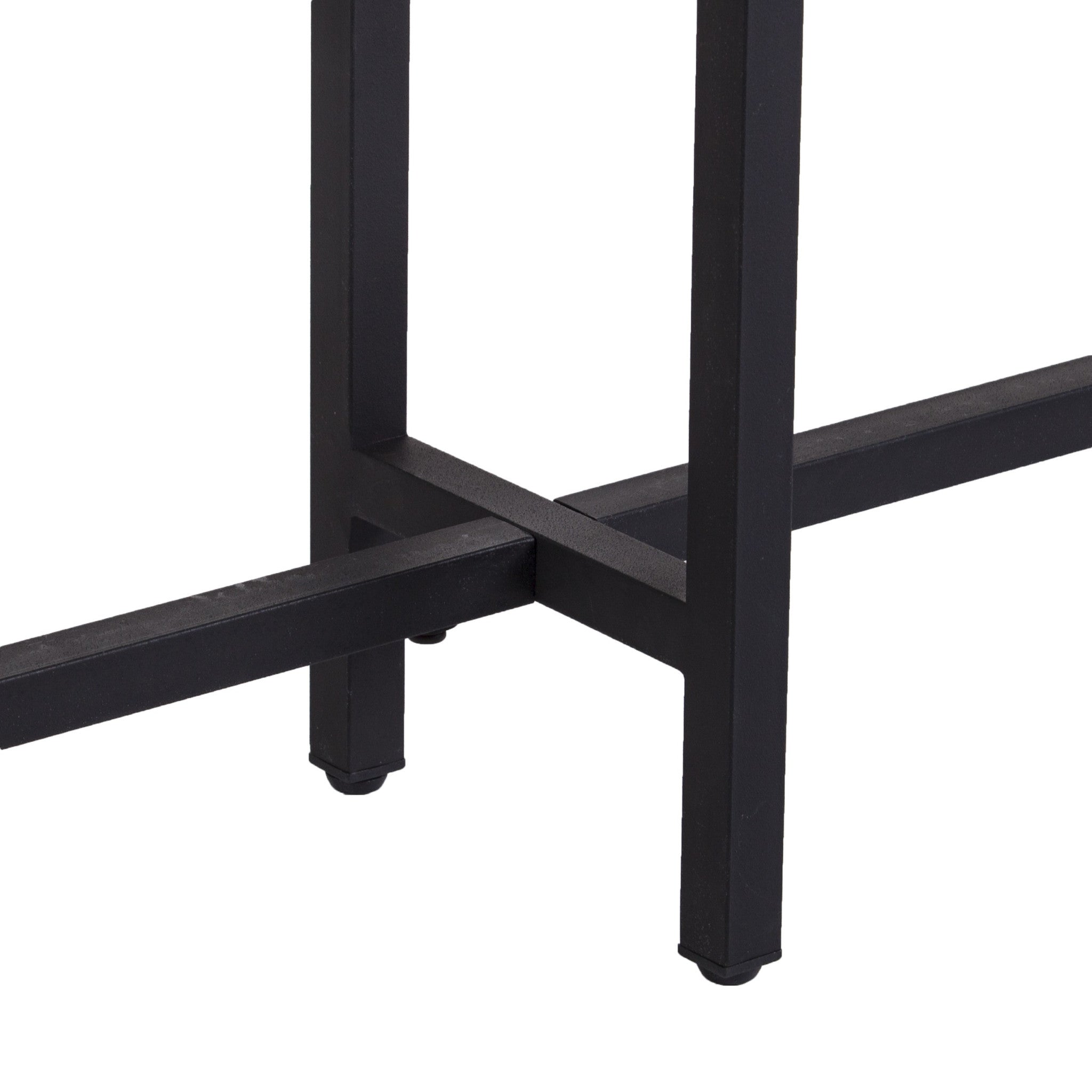 54" Espresso and Black Frame Console Table