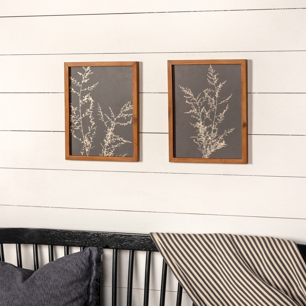 Set of Two Botanical Framed Wall Art