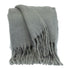 Super Soft Gray Soft Solid Color Handloomed Throw Blanket