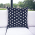 22" Navy Blue Indoor Outdoor Throw Pillow Cover and Insert