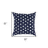 22" Navy Blue Indoor Outdoor Throw Pillow Cover and Insert