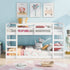 Pastel White Twin Over Twin Dual Ladder Bunk Bed